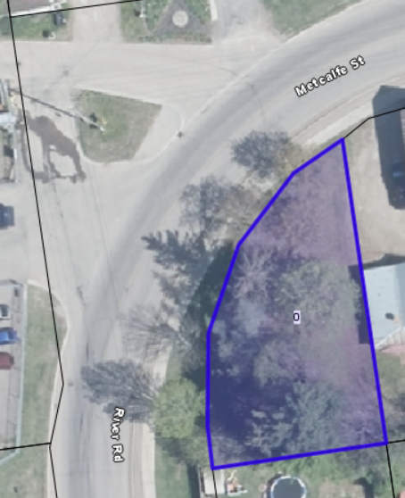 Aerial map highlighting the property available for sale.